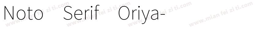 Noto Serif Oriya字体转换